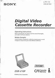 Sony DSR V 10 P manual. Camera Instructions.